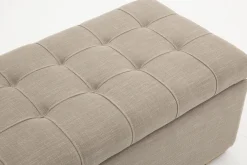 Flamant Aubiz, Poef, Stof, Met Deksel