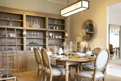 Flamant Balmore, Boekenkast, Verweerd Eiken, 3-Delig, Met Ladder