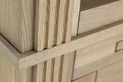 Flamant Balmore, Boekenkast, Verweerd Eiken, 3-Delig, Met Ladder