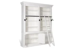 Flamant Balmore, Boekenkast, Wit, 2-Delig, Met Ladder