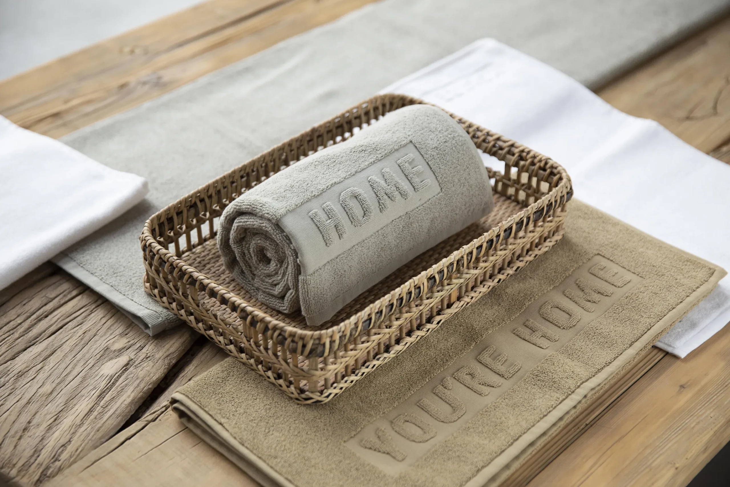 Flamant Baobao, Badhanddoek, Lichtgrijs, 100X180 Cm