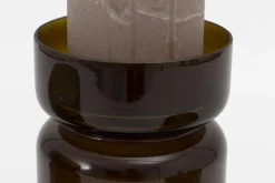 Flamant Berami, Kandelaar, Glas, Bruin, L