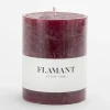 Flamant Beth, Kaars, Kleur Balmoral Rood, 9X11,5Cm