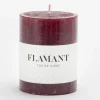Flamant Beth, Kaars, Kleur Balmoral Rood, 7X9Cm
