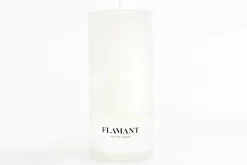 Flamant Beth, Kaars, Kleur Wit, 9X20Cm