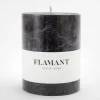 Flamant Beth, Kaars, Kleur Zwart, 9X11,5Cm