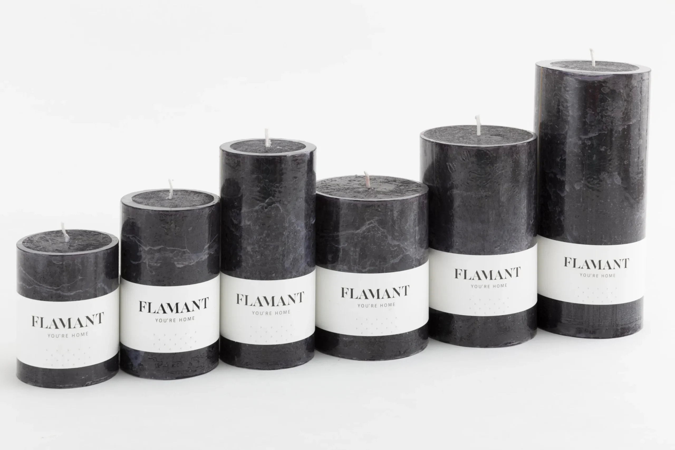 Flamant Beth, Kaars, Kleur Zwart, 9X15Cm