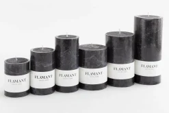 Flamant Beth, Kaars, Kleur Zwart, 9X20Cm