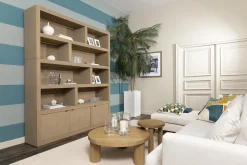 Flamant Bjorn, Boekenkast, Verweerd Eiken, Met Dimbare Led-Verlichting