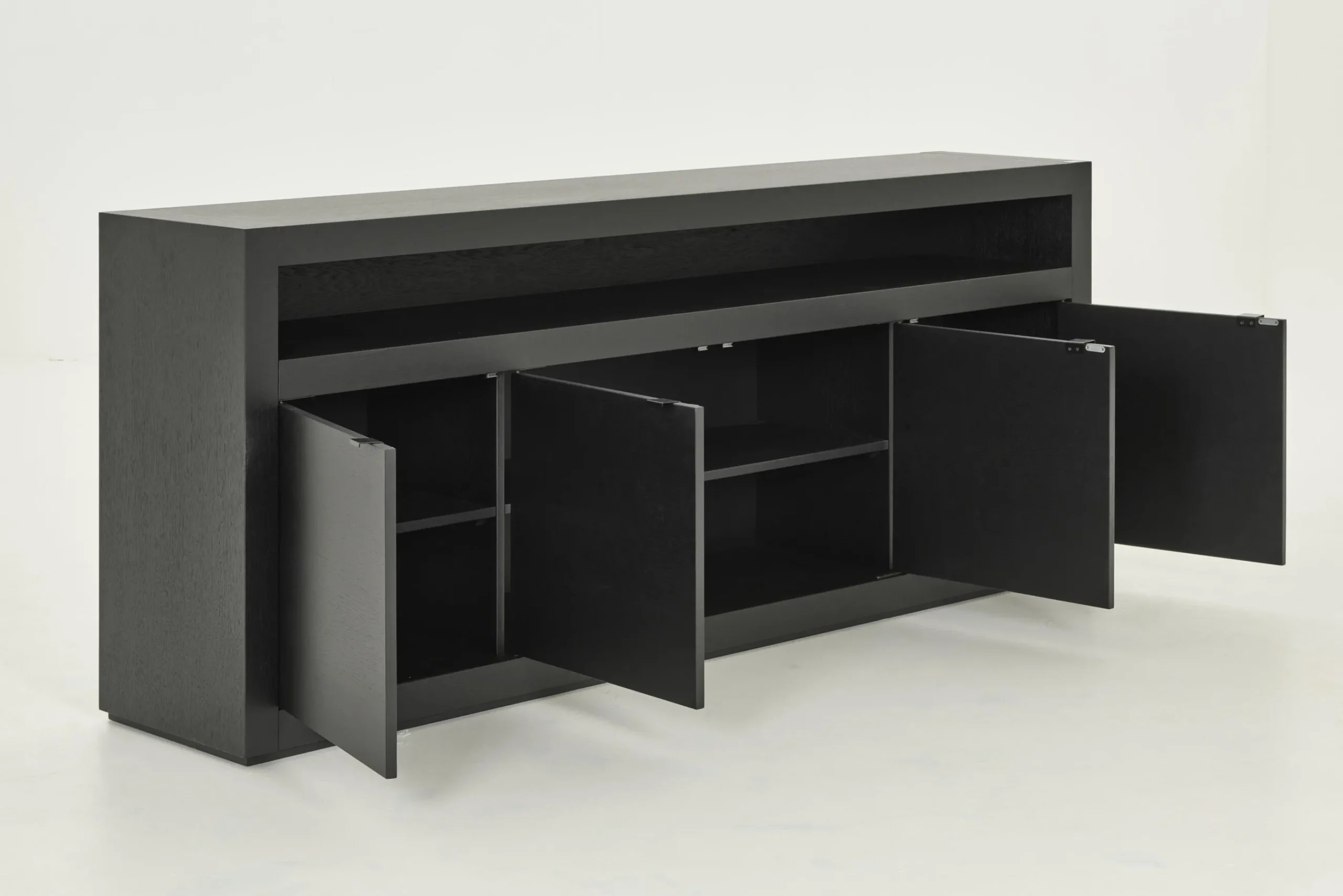 Flamant Bjorn, Dressoir, Zwart, 4 Deurs, Met Dimbare Led-Verlichting