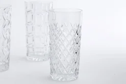 Flamant Bogart, Hoog Glas, Handgeslepen, Set Van 6