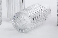 Flamant Bogart, Hoog Glas, Handgeslepen, Set Van 6