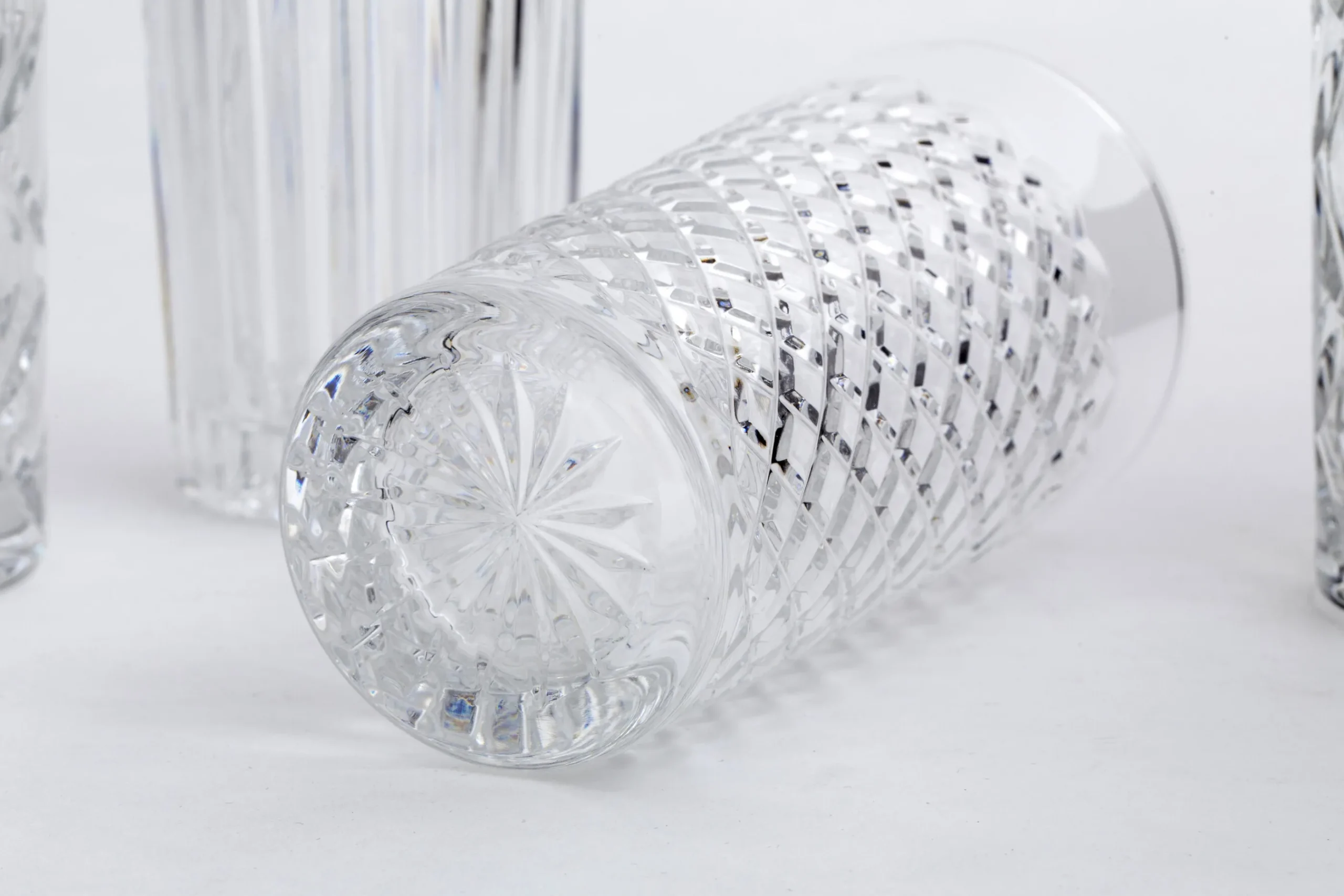 Flamant Bogart, Hoog Glas, Handgeslepen, Set Van 6