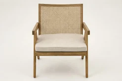 Flamant Bruno, Fauteuil, Eiken, Riet, Met Kussen