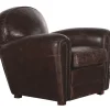 Flamant Burnham, Club Fauteuil, Donkerbruin, Leer