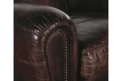 Flamant Burnham, Club Fauteuil, Donkerbruin, Leer