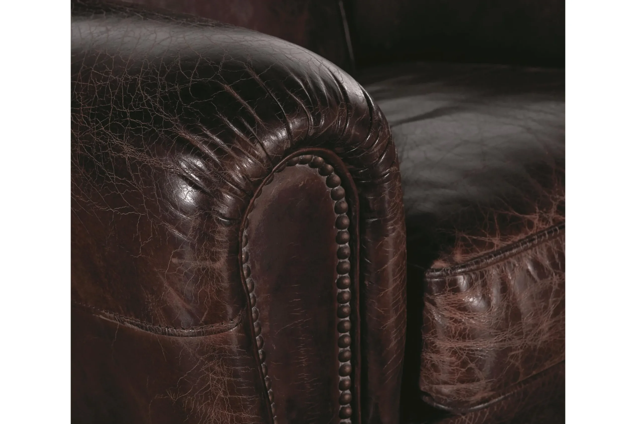 Flamant Burnham, Club Fauteuil, Donkerbruin, Leer