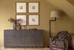 Flamant Burnham, Club Fauteuil, Donkerbruin, Leer