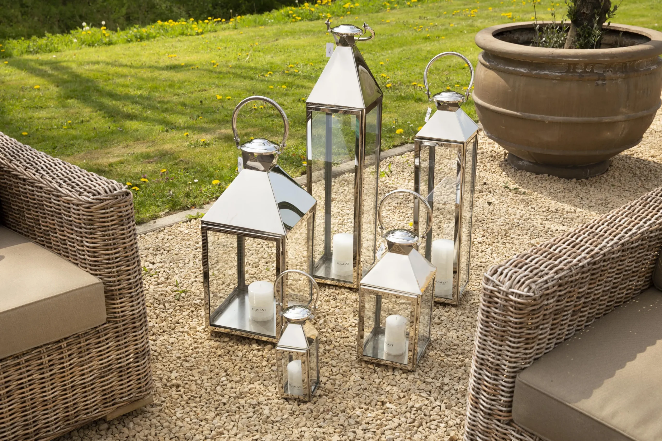 Flamant Charme, Lantaarn, Staal En Glas, M