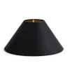 Flamant Circum, Lampenkap, Zwart En Goud, Conisch, 23 Cm