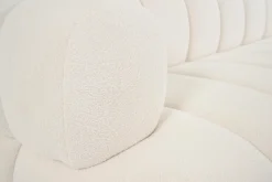 Flamant Dallas, Bank, Wit, Boucle, 3-Zitsbank