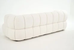 Flamant Dallas, Bank, Wit, Boucle, 3-Zitsbank