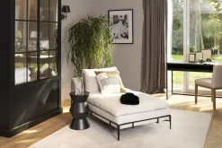 Flamant Floria, Fauteuil, Natuurlijk Linnen En Zwart Metaal