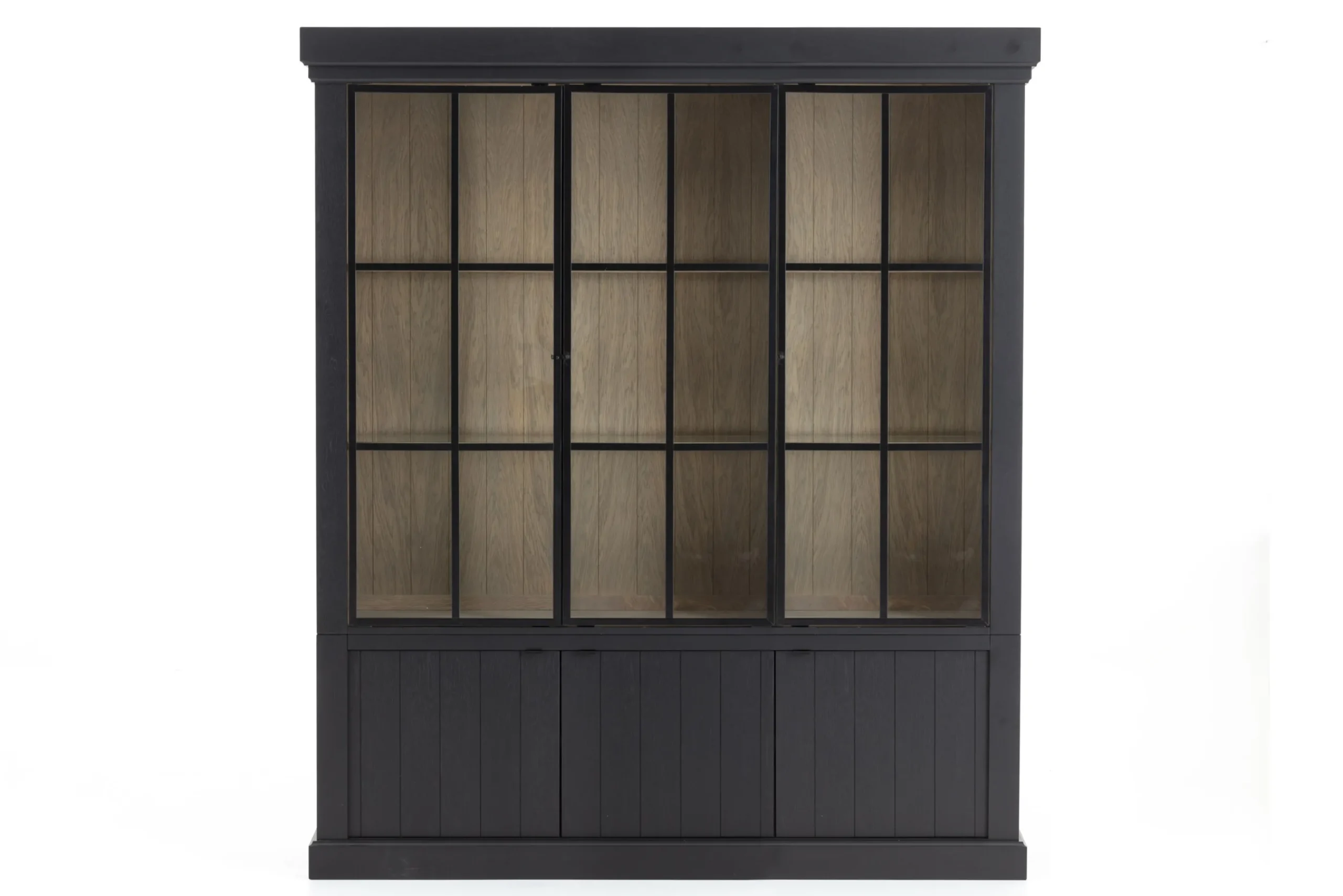 Flamant Ijzeren Jason, Kast, Zwart, Eiken, 3 Ijzeren Deuren