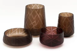 Flamant Jelger, Kom, Glas, Rook/Mauve, S