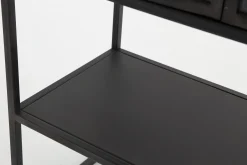 Flamant Laurance, Vitrinekast, Zwart, Metaal, 2 Deuren