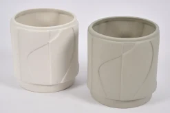 Flamant Laurena, Vaas, Keramiek, Grijs, S