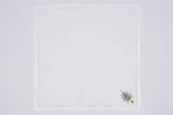 Flamant Lavendel, Servet, Borduurwerk, Set Van 6