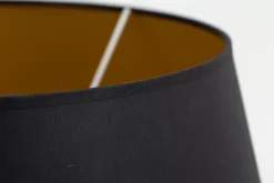 Flamant Lindro, Lampenkap, Zwart En Goud, Cilinder, 40 Cm