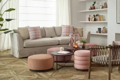 Flamant Lucas, Poef, Draaibaar, O 60, Roze