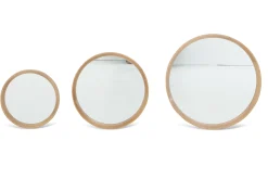 Flamant Lucente, Spiegel, Eiken, Rond, 46Cm