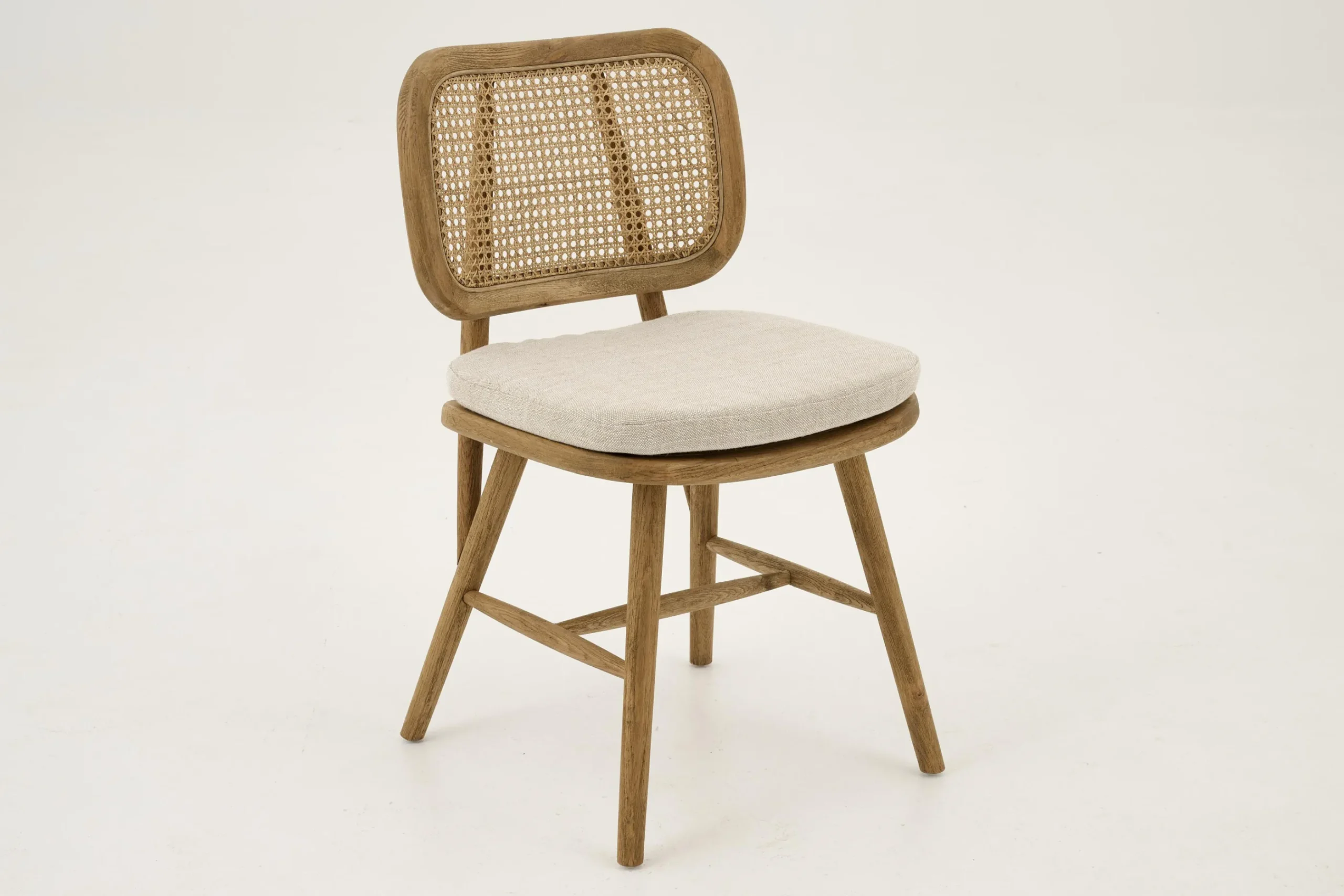 Flamant Lynn, Stoel, Eiken, Riet, Met Kussen