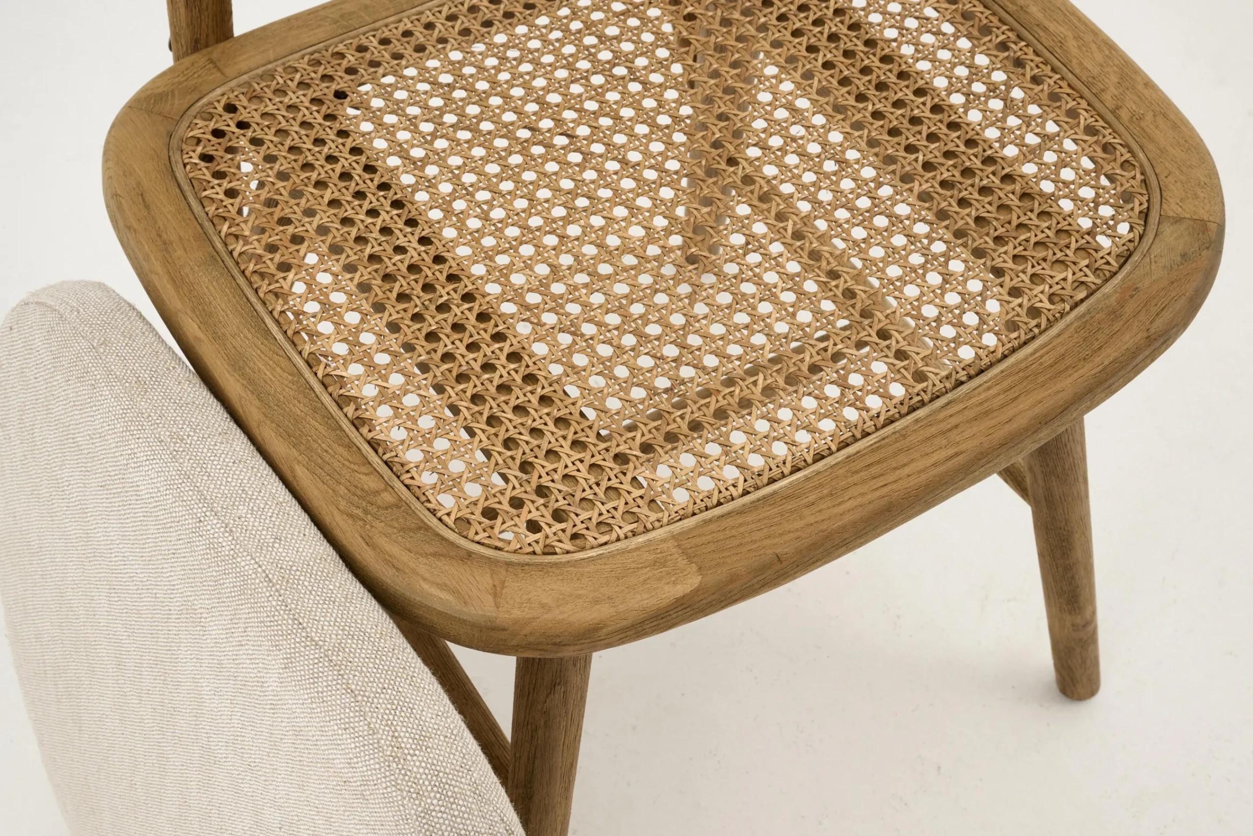 Flamant Lynn, Stoel, Eiken, Riet, Met Kussen