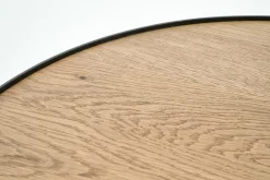 Flamant Madison, Bijzettafel, Eiken En Metaal, Rond, 60 Cm, Lichtbruin