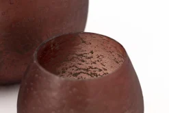 Flamant Malea, Theelichthouder, Glas, Bordeauxrood, S