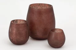 Flamant Malea, Theelichthouder, Glas, Bordeauxrood, S