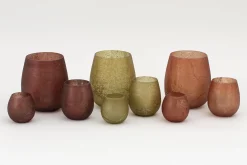 Flamant Malea, Theelichthouder, Glas, Bordeauxrood, S