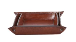 Flamant Manhattan, Dienblad, Bruin Leer, S