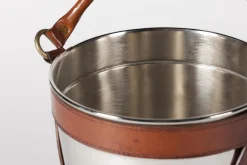 Flamant Manhattan, Wijnkoeler, Bruin Leren Handvat