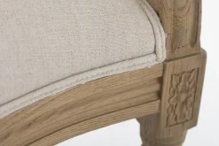 Flamant Medy, Fauteuil, Eiken, Natuurlijk Linnen