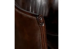 Flamant Melbury, Club Fauteuil, Donkerbruin, Leer