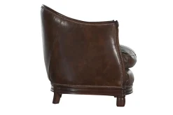 Flamant Melbury, Club Fauteuil, Donkerbruin, Leer