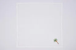 Flamant Mimosa, Servet, Borduurwerk, Set Van 6