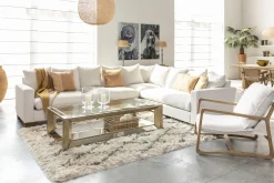 Flamant Mitchell, Salontafel, Rechthoekig, Spiegelglas En Hout, 160X80