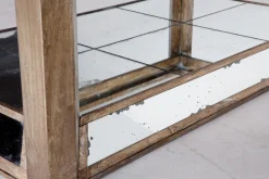 Flamant Mitchell, Salontafel, Rechthoekig, Spiegelglas En Hout, 120X70