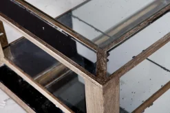 Flamant Mitchell, Salontafel, Rechthoekig, Spiegelglas En Hout, 120X70